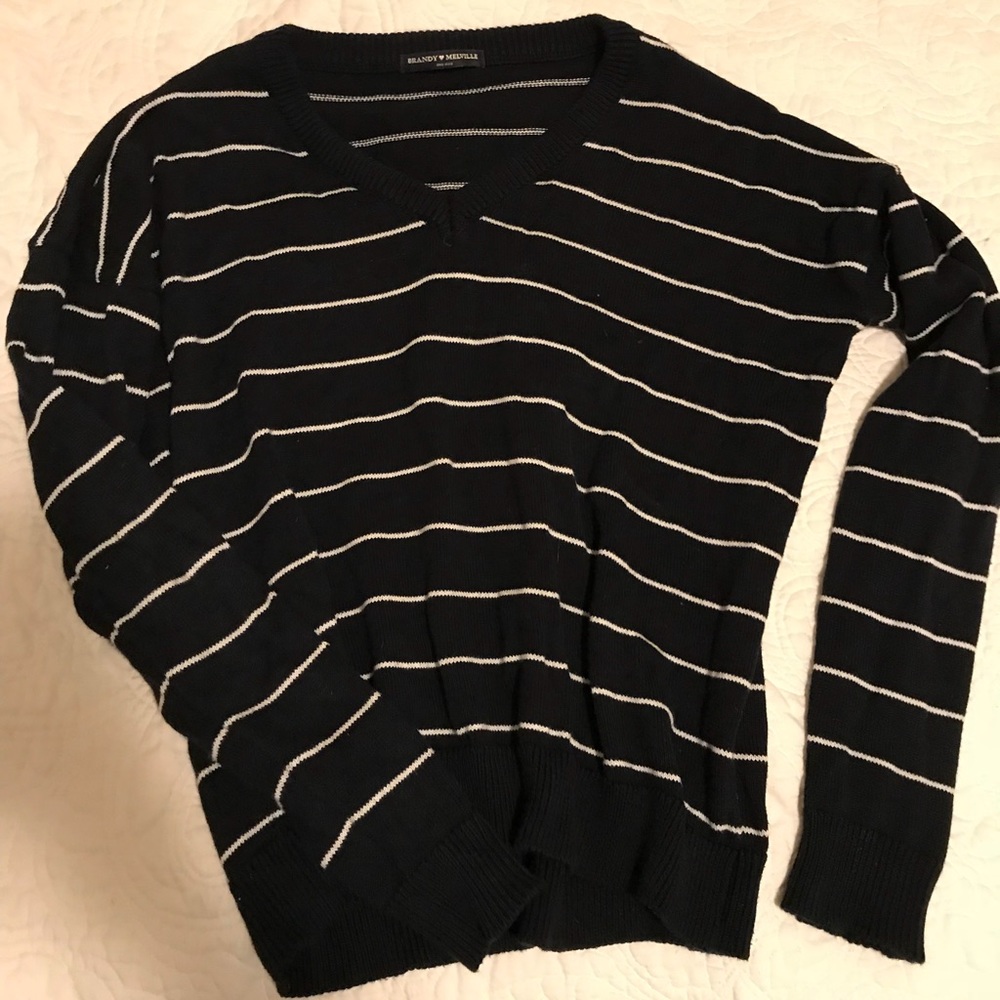 Brandy Melville navy striped sweater